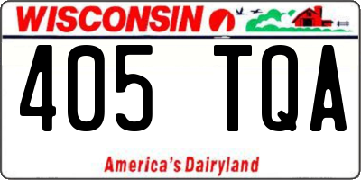 WI license plate 405TQA