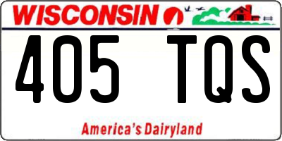WI license plate 405TQS