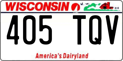 WI license plate 405TQV