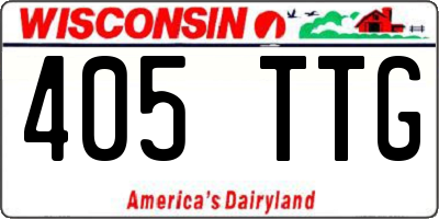 WI license plate 405TTG