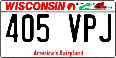 WI license plate 405VPJ