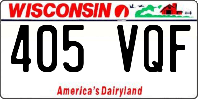 WI license plate 405VQF
