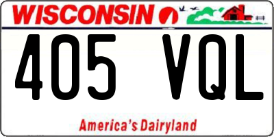 WI license plate 405VQL