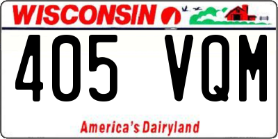 WI license plate 405VQM
