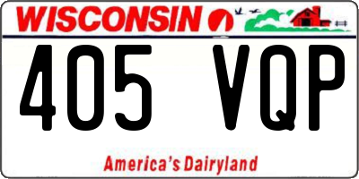 WI license plate 405VQP