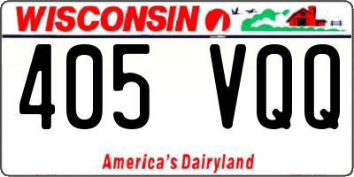 WI license plate 405VQQ
