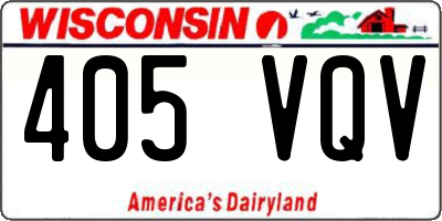 WI license plate 405VQV