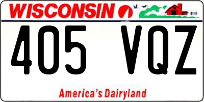 WI license plate 405VQZ