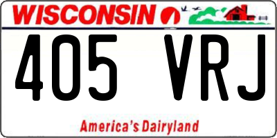 WI license plate 405VRJ