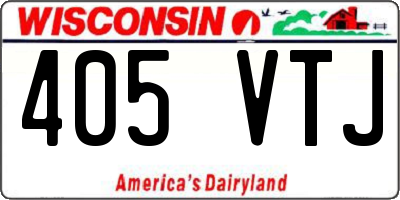 WI license plate 405VTJ