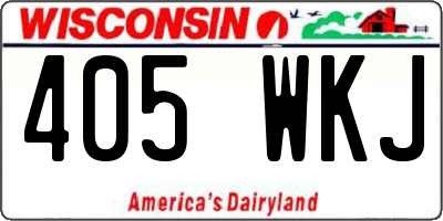 WI license plate 405WKJ