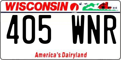 WI license plate 405WNR