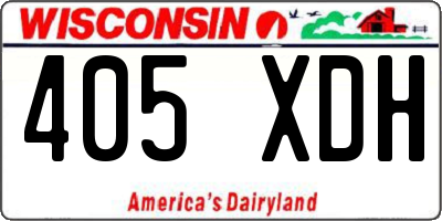 WI license plate 405XDH