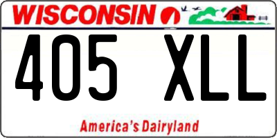 WI license plate 405XLL