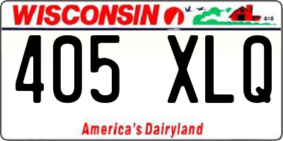 WI license plate 405XLQ