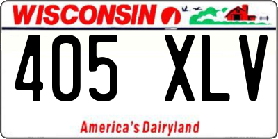 WI license plate 405XLV