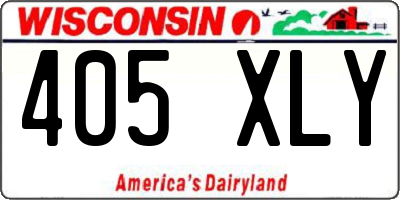 WI license plate 405XLY