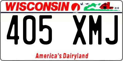 WI license plate 405XMJ