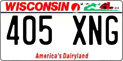 WI license plate 405XNG