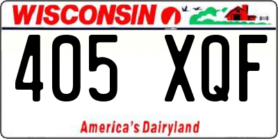 WI license plate 405XQF