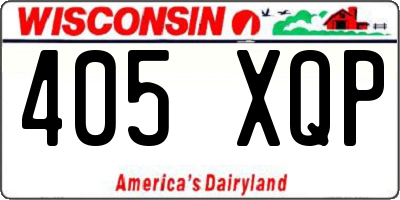 WI license plate 405XQP