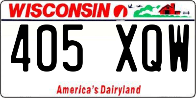 WI license plate 405XQW