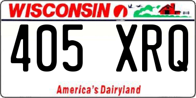 WI license plate 405XRQ