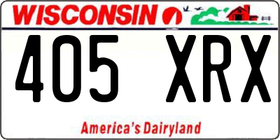 WI license plate 405XRX