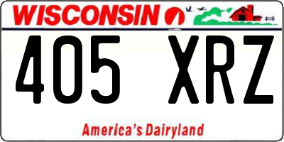 WI license plate 405XRZ