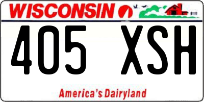 WI license plate 405XSH