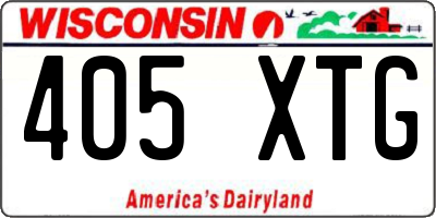 WI license plate 405XTG