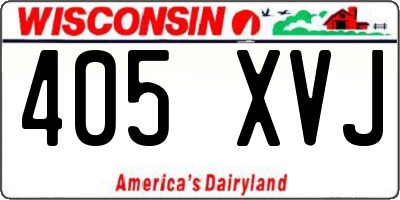 WI license plate 405XVJ
