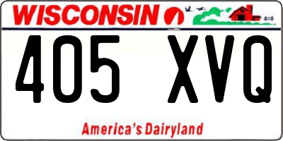 WI license plate 405XVQ