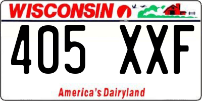 WI license plate 405XXF