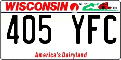 WI license plate 405YFC