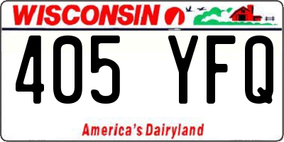 WI license plate 405YFQ