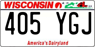 WI license plate 405YGJ