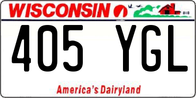 WI license plate 405YGL