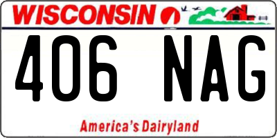 WI license plate 406NAG