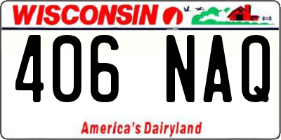 WI license plate 406NAQ