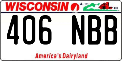 WI license plate 406NBB