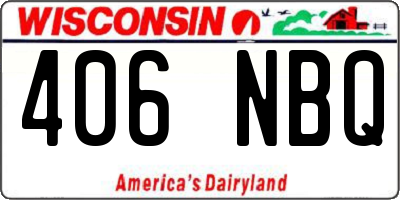 WI license plate 406NBQ