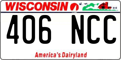 WI license plate 406NCC