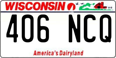 WI license plate 406NCQ