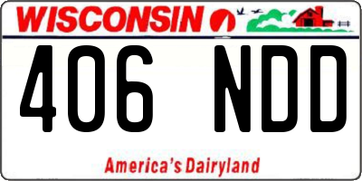 WI license plate 406NDD