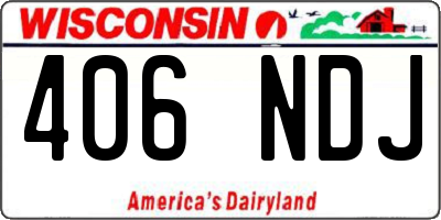 WI license plate 406NDJ