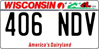 WI license plate 406NDV