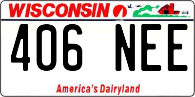 WI license plate 406NEE