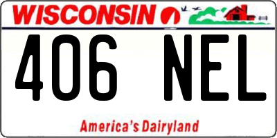 WI license plate 406NEL