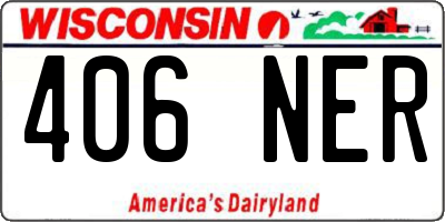 WI license plate 406NER